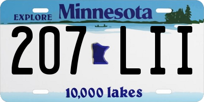 MN license plate 207LII