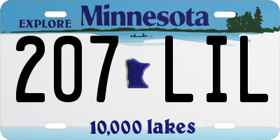 MN license plate 207LIL