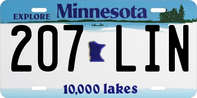 MN license plate 207LIN