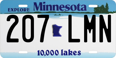 MN license plate 207LMN