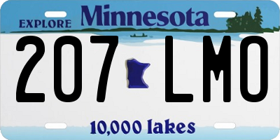 MN license plate 207LMO