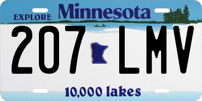 MN license plate 207LMV