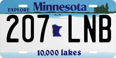 MN license plate 207LNB
