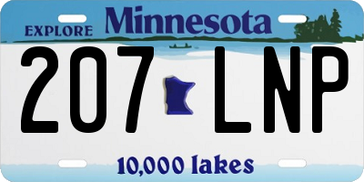 MN license plate 207LNP