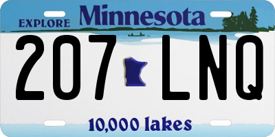 MN license plate 207LNQ