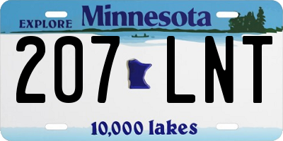 MN license plate 207LNT