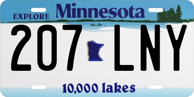 MN license plate 207LNY
