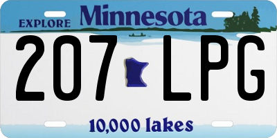 MN license plate 207LPG