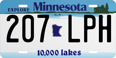 MN license plate 207LPH