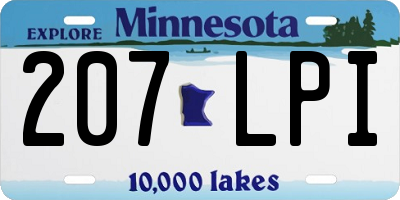 MN license plate 207LPI