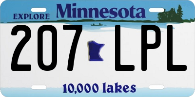 MN license plate 207LPL