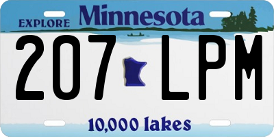MN license plate 207LPM