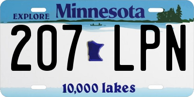 MN license plate 207LPN