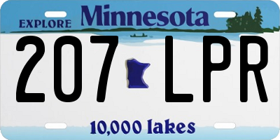 MN license plate 207LPR