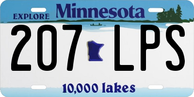 MN license plate 207LPS