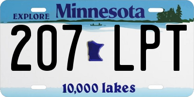 MN license plate 207LPT