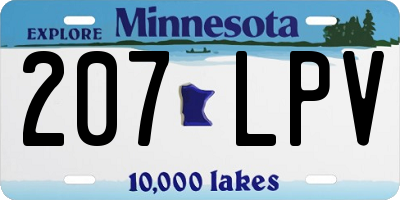 MN license plate 207LPV