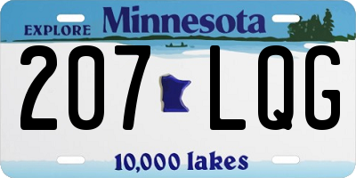MN license plate 207LQG