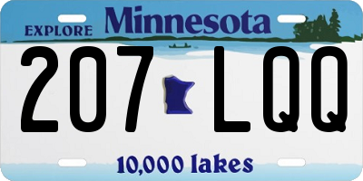 MN license plate 207LQQ