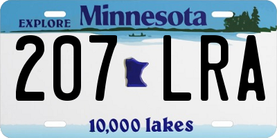 MN license plate 207LRA