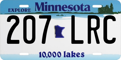 MN license plate 207LRC