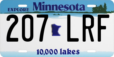 MN license plate 207LRF