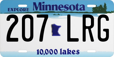MN license plate 207LRG