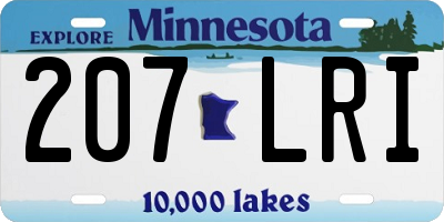 MN license plate 207LRI