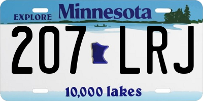 MN license plate 207LRJ
