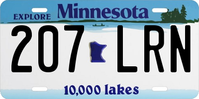 MN license plate 207LRN