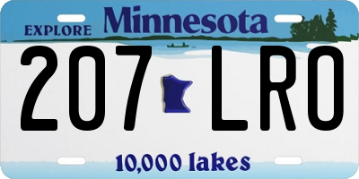 MN license plate 207LRO