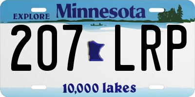 MN license plate 207LRP