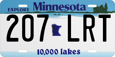 MN license plate 207LRT