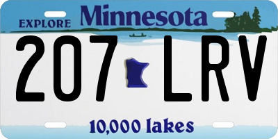 MN license plate 207LRV