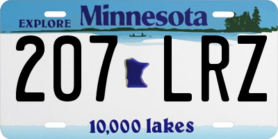 MN license plate 207LRZ