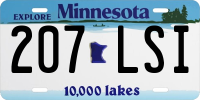 MN license plate 207LSI
