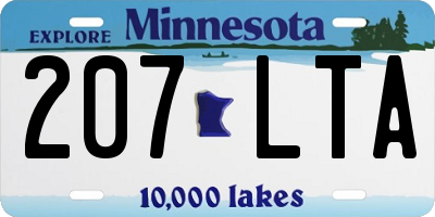 MN license plate 207LTA