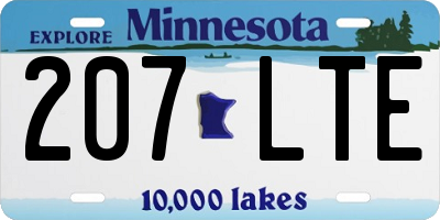 MN license plate 207LTE