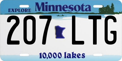 MN license plate 207LTG