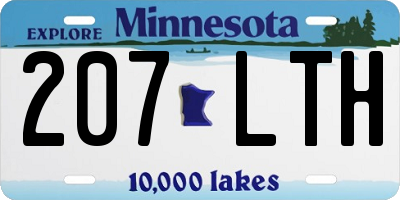 MN license plate 207LTH