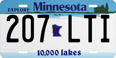 MN license plate 207LTI