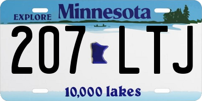 MN license plate 207LTJ