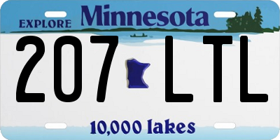 MN license plate 207LTL