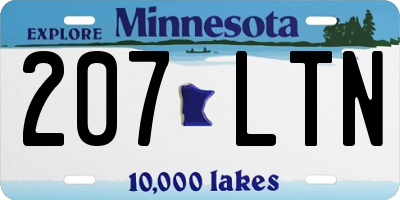 MN license plate 207LTN