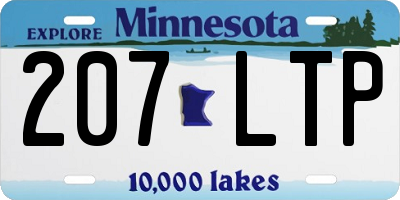 MN license plate 207LTP