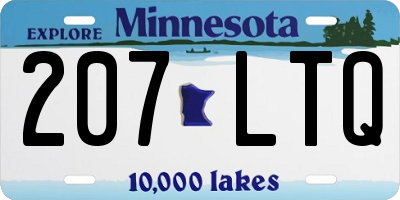 MN license plate 207LTQ