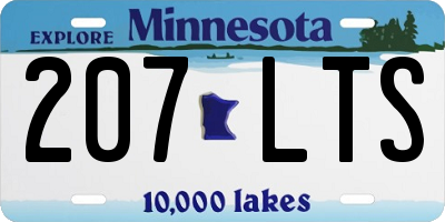 MN license plate 207LTS