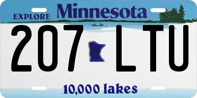 MN license plate 207LTU