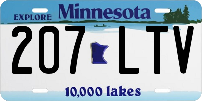 MN license plate 207LTV