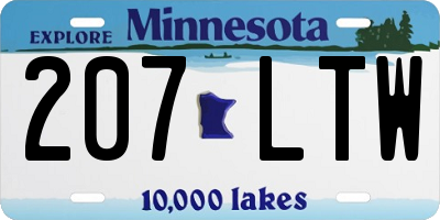 MN license plate 207LTW